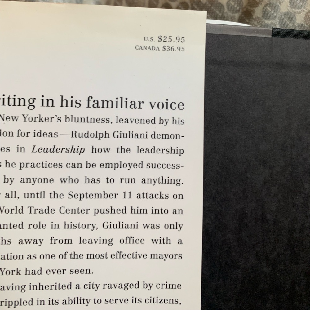 Leadership - Hardcover Book By Rudolph Rudy Giuliani - Picture 2 of 4